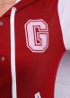 Спортивная кофта бомбер с логотипом буквы "G" и капюшоном